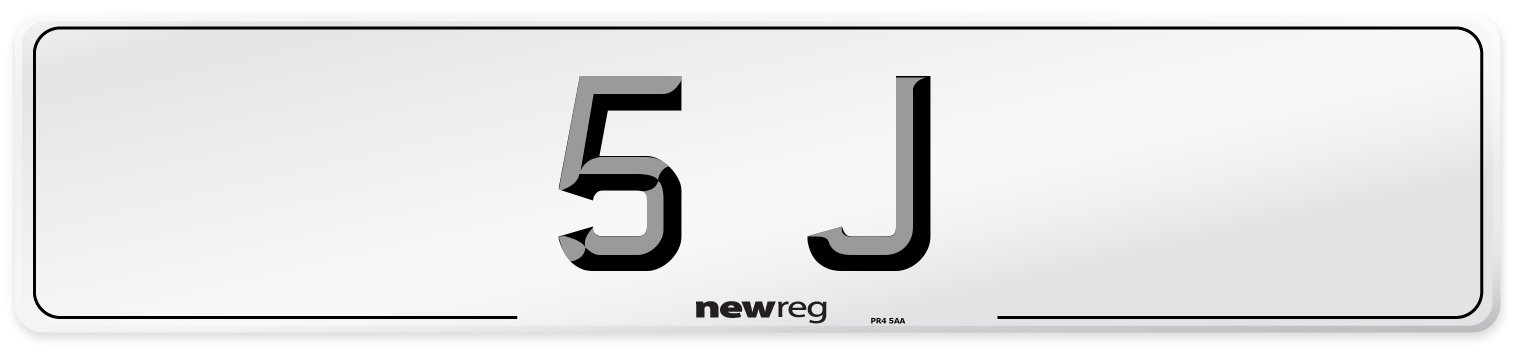 5 J Number Plate from New Reg